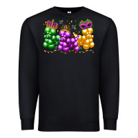 Black mardi gras bead dogs Premium Sweatshirt - LillyAllenDesigns