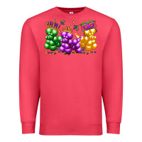 Cardinal mardi gras bead dogs Premium Sweatshirt - LillyAllenDesigns