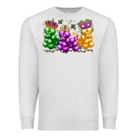 Oatmeal Heather mardi gras bead dogs Premium Sweatshirt - LillyAllenDesigns