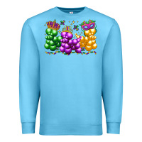 Ocean Blue mardi gras bead dogs Premium Sweatshirt - LillyAllenDesigns