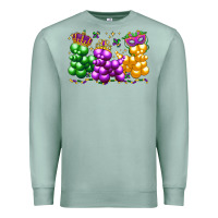Seafoam mardi gras bead dogs Premium Sweatshirt - LillyAllenDesigns