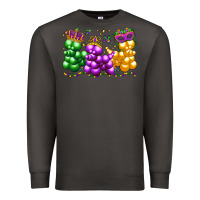 Smoke mardi gras bead dogs Premium Sweatshirt - LillyAllenDesigns