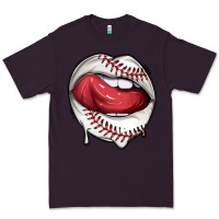 Plum sports lips baseball Premium Tee - texasbilliewilder