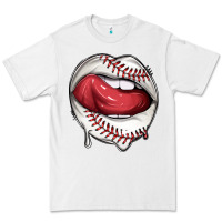 White sports lips baseball Premium Tee - texasbilliewilder