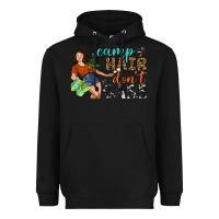 Black Camp Hair Don't Care Heavyweight Hoodie - BundleAndBundleShop