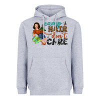 Heather Grey Camp Hair Don't Care Heavyweight Hoodie - BundleAndBundleShop