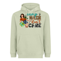 Matcha Camp Hair Don't Care Heavyweight Hoodie - BundleAndBundleShop