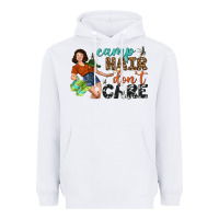 White Camp Hair Don't Care Heavyweight Hoodie - BundleAndBundleShop