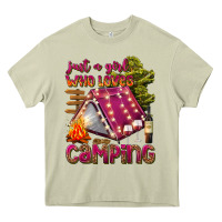 Mossy just a girl who loves camping Heavy Core Tee - texasbilliewilder