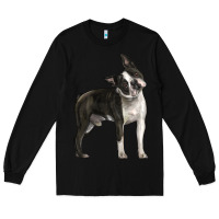 Black Boston Terrier Long Sleeve Tee - LillyAllenDesigns