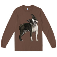 Chestnut Boston Terrier Long Sleeve Tee - LillyAllenDesigns