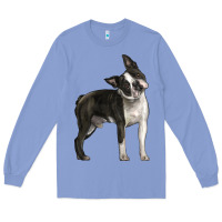 Colony Blue Boston Terrier Long Sleeve Tee - LillyAllenDesigns