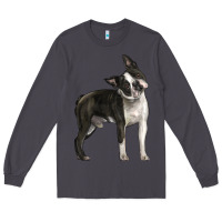 Smoke Boston Terrier Long Sleeve Tee - LillyAllenDesigns
