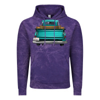 Cloud Purple western truck back view Vintage Hoodie - FaDigitalArtStudio