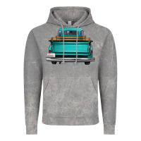 Cloud Rock western truck back view Vintage Hoodie - FaDigitalArtStudio