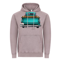 Vintage Zinc western truck back view Vintage Hoodie - FaDigitalArtStudio