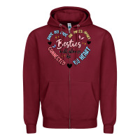 Burgundy besties will always be Zipper Hoodie - MaliasSmallBusiness