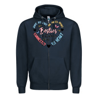 Navy besties will always be Zipper Hoodie - MaliasSmallBusiness