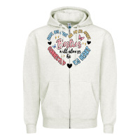 Oatmeal Heather besties will always be Zipper Hoodie - MaliasSmallBusiness