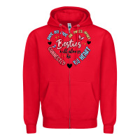 Red besties will always be Zipper Hoodie - MaliasSmallBusiness
