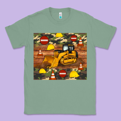 Bulldozer Camouflage Tumbler Classic Tee Designed By Artiststas