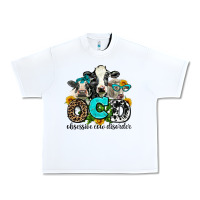 White ocd obsessive cow disorder Urban Heavy Tee - AdoDesignShop