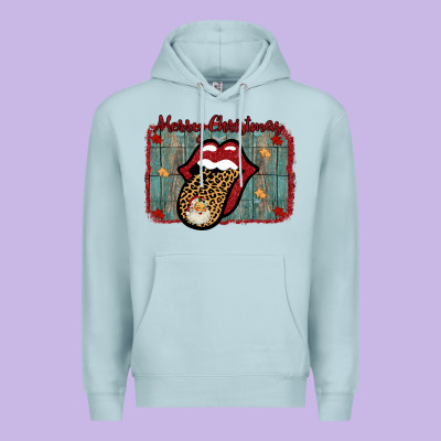 Merry Christmas Lips Santa Premium Hoodie Designed By Bettercallsaul