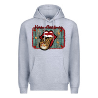 Heather Grey Merry Christmas Lips Santa Premium Hoodie - Bettercallsaul
