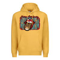 Mustard Merry Christmas Lips Santa Premium Hoodie - Bettercallsaul
