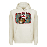 Oatmeal Heather Merry Christmas Lips Santa Premium Hoodie - Bettercallsaul