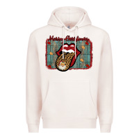 Pale Pink Merry Christmas Lips Santa Premium Hoodie - Bettercallsaul