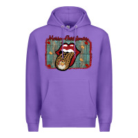 Purple Merry Christmas Lips Santa Premium Hoodie - Bettercallsaul