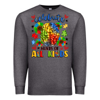 Charcoal Heather celebrate neurodiversity Premium Sweatshirt - LillyAllenDesigns