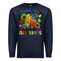 Navy celebrate neurodiversity Premium Sweatshirt - LillyAllenDesigns