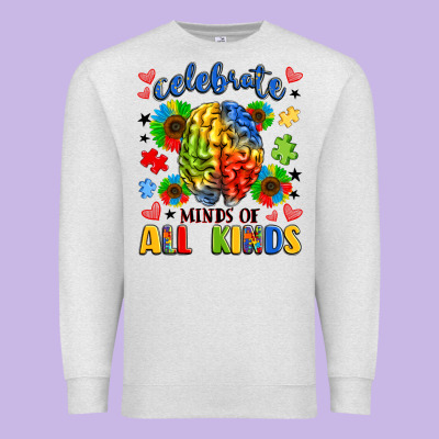 Celebrate Neurodiversity Premium Sweatshirt Designed By Lillyallendesigns