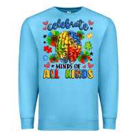 Ocean Blue celebrate neurodiversity Premium Sweatshirt - LillyAllenDesigns