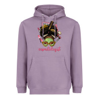 Afro Messy Bun Cosmetologist Heavyweight Hoodie | Teevron