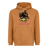 Meerkat Afro Messy Bun Cosmetologist Heavyweight Hoodie - BundleAndBundleShop
