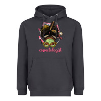 Smoke Afro Messy Bun Cosmetologist Heavyweight Hoodie - BundleAndBundleShop