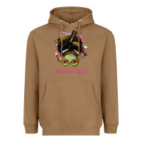 Toasted Coconut Afro Messy Bun Cosmetologist Heavyweight Hoodie - BundleAndBundleShop