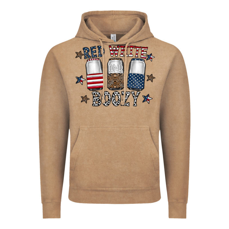 Red White Boozy Vintage Hoodie by CowhideDigitalArt | Teevron