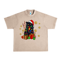 French Oak black cat meowy christmas Urban Heavy Tee - AdoDesignShop