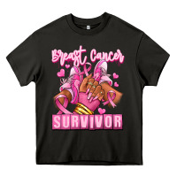 Breast Cancer Survivor Afro Girl Sneakers Heavy Core Tee | Teevron