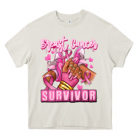 Cream Breast Cancer survivor afro girl sneakers Heavy Core Tee - RanaPortraitStore