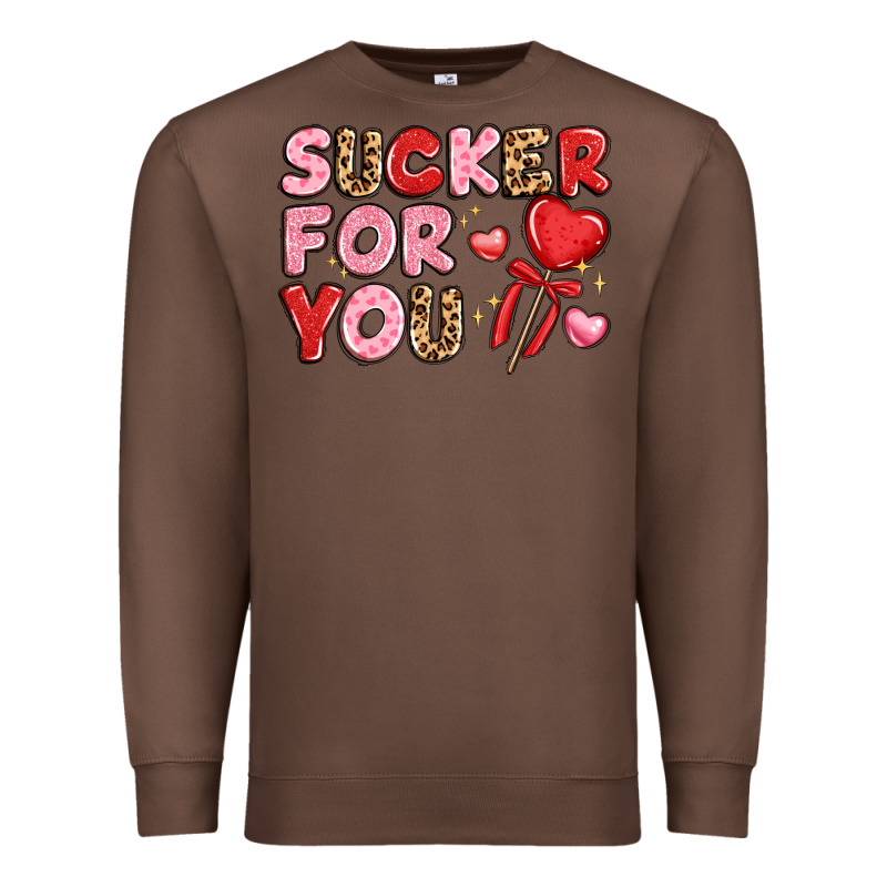 Lovethemed Typography With Heart Lollipop Premium Sweatshirt by LillyAllenDesigns | Teevron