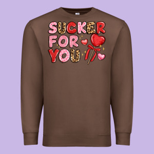 Lovethemed Typography With Heart Lollipop Premium Sweatshirt Designed By Lillyallendesigns