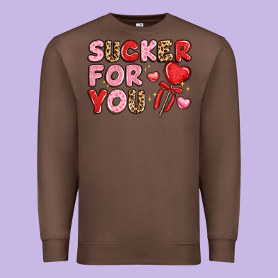 Lovethemed Typography With Heart Lollipop Premium Sweatshirt Designed By Lillyallendesigns
