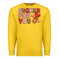 Lemon lovethemed typography with heart lollipop Premium Sweatshirt - LillyAllenDesigns