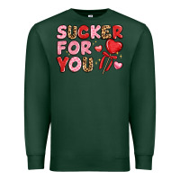 Sports Green lovethemed typography with heart lollipop Premium Sweatshirt - LillyAllenDesigns