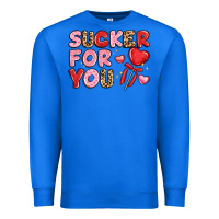 True Royal lovethemed typography with heart lollipop Premium Sweatshirt - LillyAllenDesigns